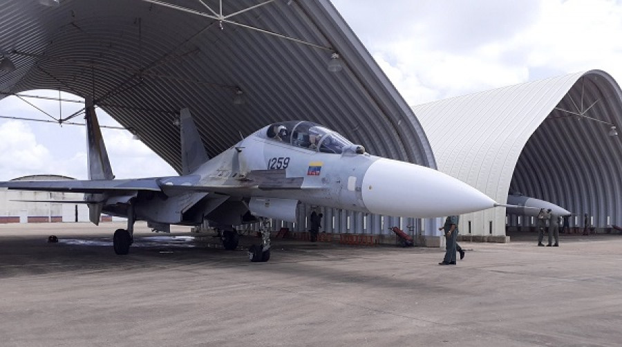 Aviones Sukhoi Su-30MK2 del Grupo Aéreo de Caza No. 11. Foto: Redi Los LlanosComando Estratégico Operacional.