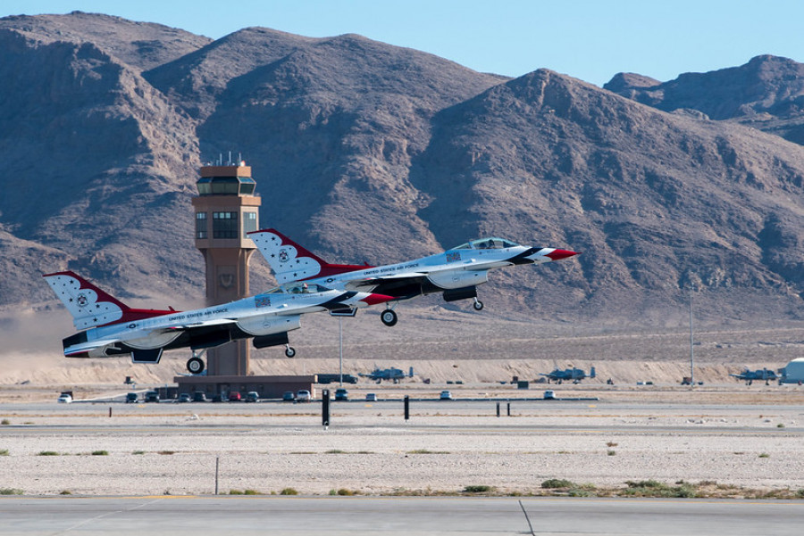 Base aérea estadounidense en Nevada. Foto: Ashley Corkins  USAF