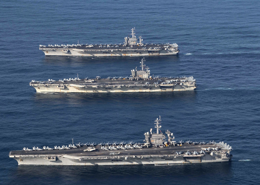 Portaviones estadounidenses. Foto: Us Navy