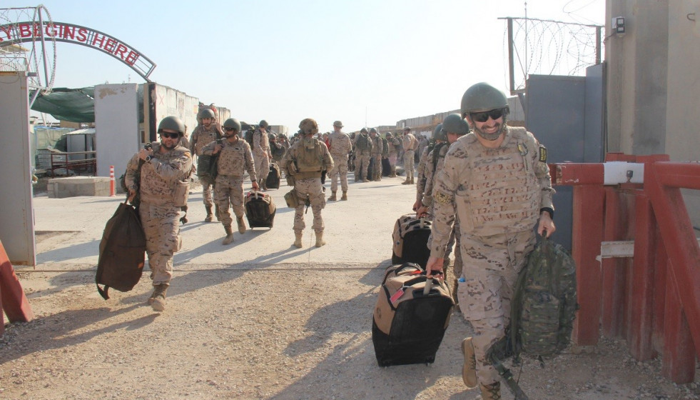 Repliegue de militares en Irak. Foto: Emad