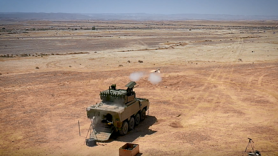 Prueba de la torre croata en el desierto del Neguev. Foto: Elbit Systems