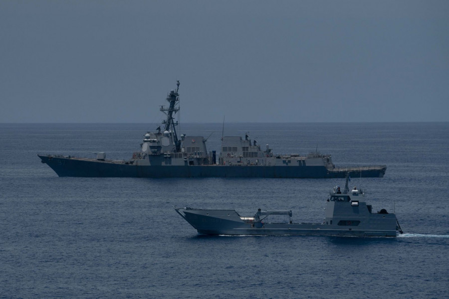 El destructor USS Halsey' y el buque de apoyo 'Quetzal' en el ejercicio. Foto: U.S. Southern Command