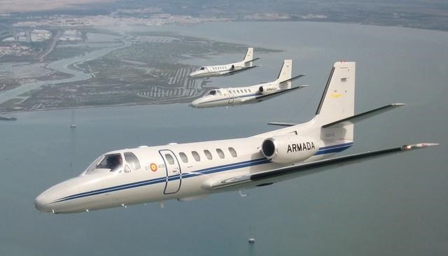 Avión Cessna de la Cuarta Escuadrilla. Foto: Armada española