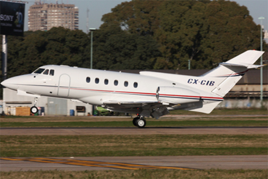 El avión presidencial HS 125-700A todavía con matrícula civil. Foto: Amilcar Carriqui
