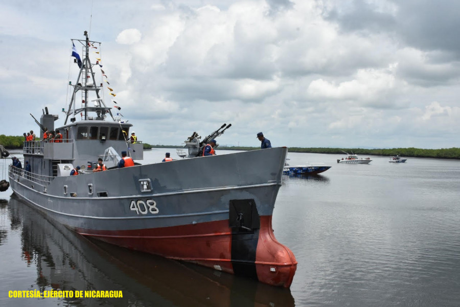 Patrullero Nacascolo 408 recientemente incorporado a la Fuerza Naval. Foto: Ejército de Nicaragua.