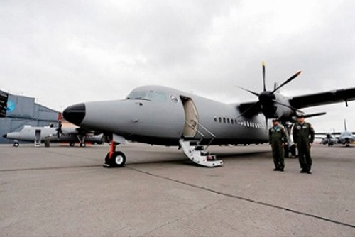 Los dos aviones Fokker 50 que serán convertidos a plataformas Sigint. Foto: Ministerio de Defensa del Perú