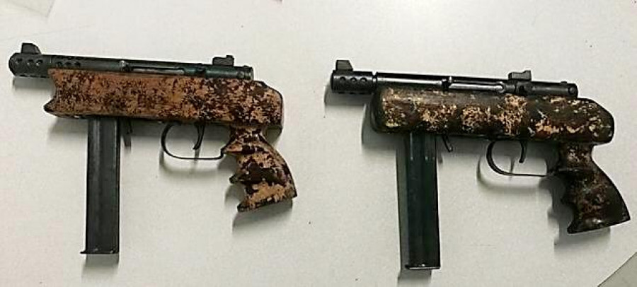 Armas decomisadas por las autoridades mexicanas. Foto: Secretaría de Seguridad y Protección Ciudadana.