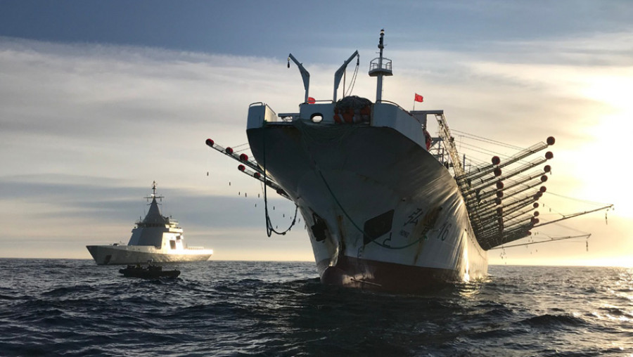 El buque chino Hong Pu 16. Foto: Armada Argentina