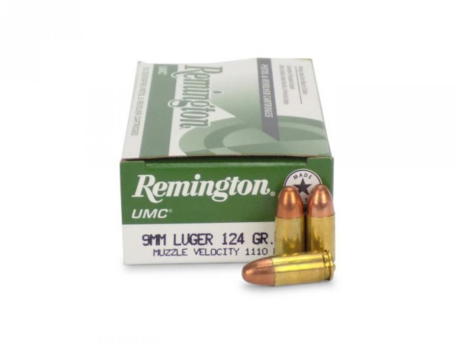 Cartuchos Remington UMC 9mm 124 Gr FMC Ammunition L9MM2