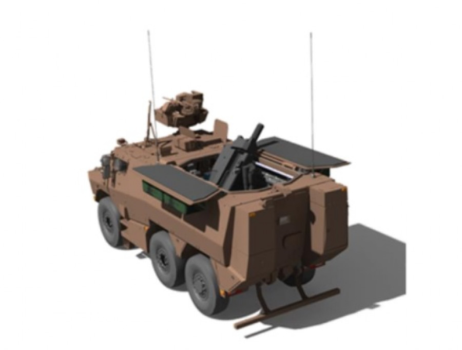 Representación de la versión Mepac del blindado Griffon. Foto: Nexter