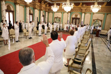 Acto de juramentación del gabinete del presidente Abinader. Foto: Presidencia de República Dominicana
