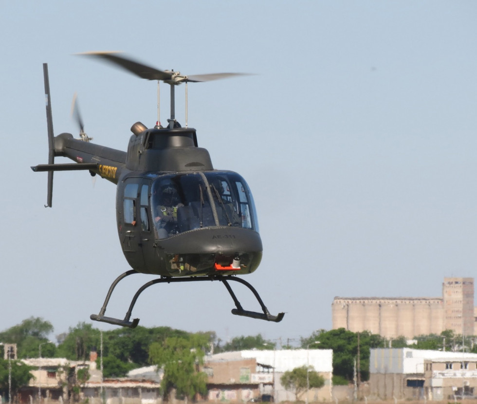 Un AB-206 del Ejército Argentino modernizado por Fadea. Foto: Fadea