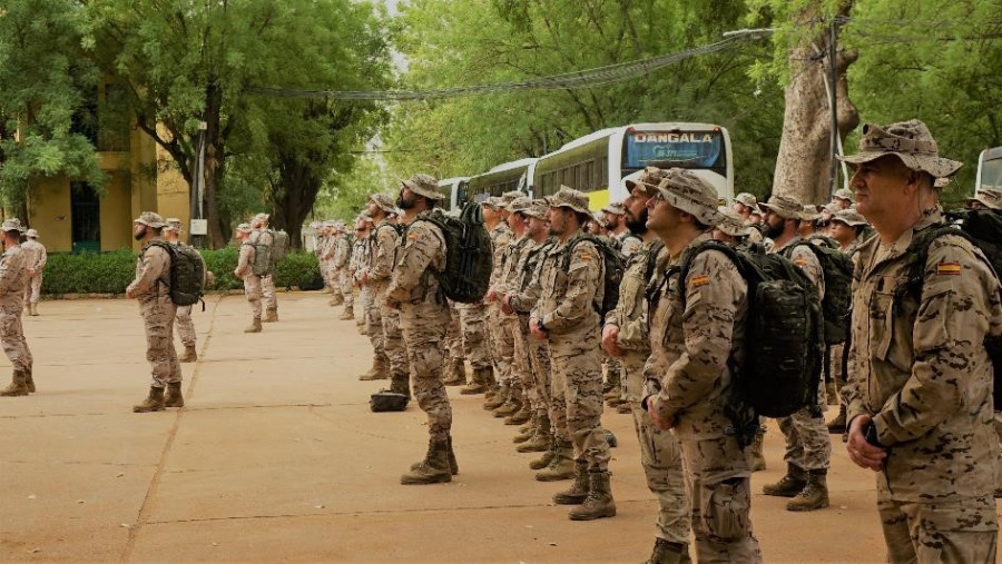 Militares del nuevo contingente de la misión EUTM Mali. Foto: Emad