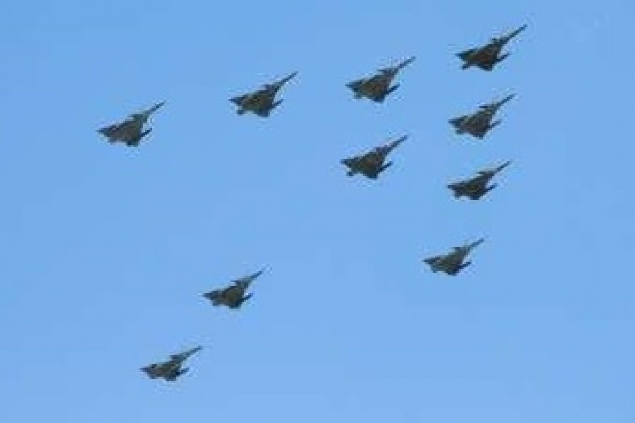 Desfile aéreo  el día de la Independencia. Foto: Fuerza Aérea Colombiana.