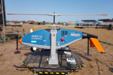 El helicóptero no tripulado RUAS-160. Foto: Invap