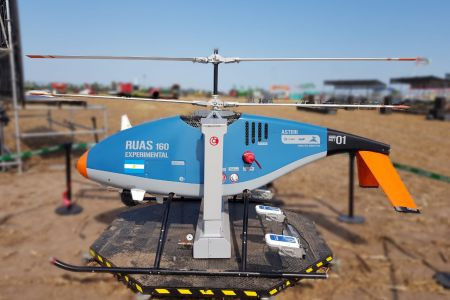 El helicóptero no tripulado RUAS-160. Foto: Invap