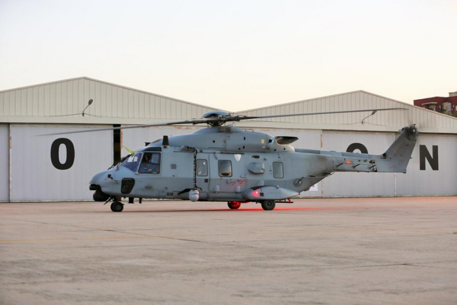 Primer helicóptero NH90 del Ejército del Aire en Cuatro Vientos. Foto: Ejército del Aire