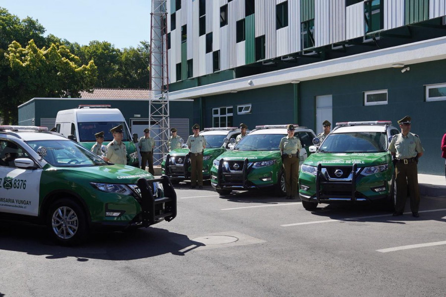 Presentación de los nuevos vehículos policiales. Foto: Carabineros