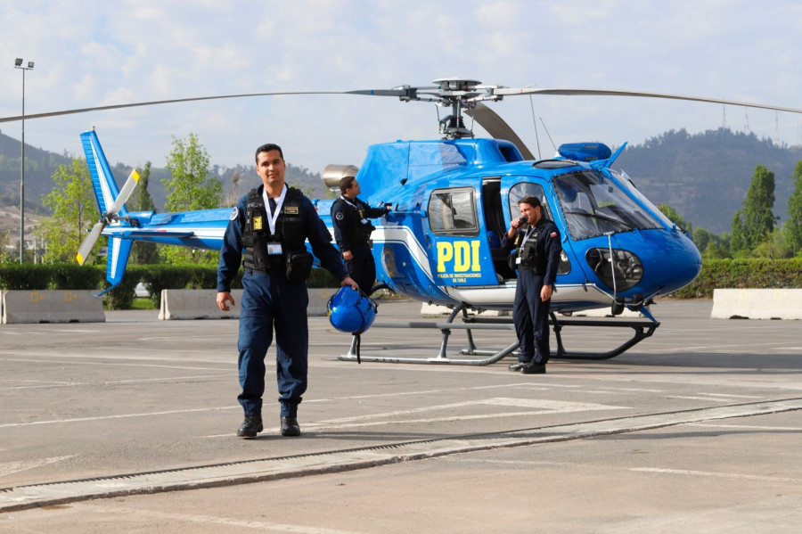 Helicóptero AS350 B3 de la Brigada Aeropolicial. Foto: PDI