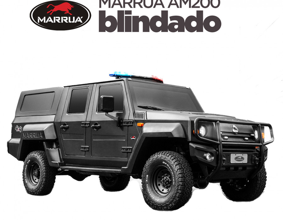 A versão blindada da Marruá AM200 G2 CD, talhada para o trabalho policial.
