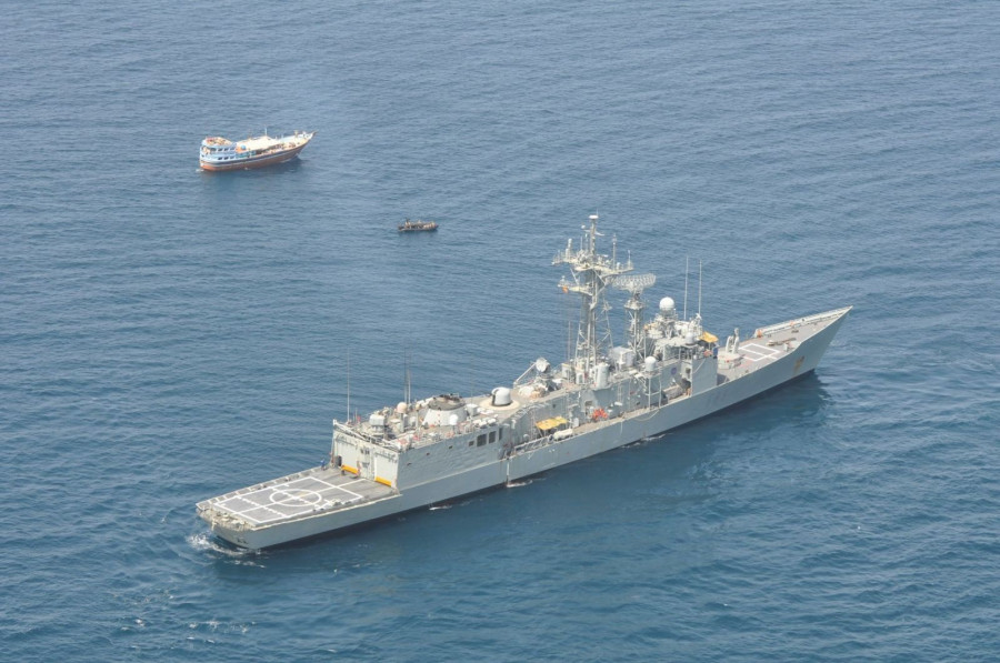 Fragata Numancia en el oceáno Índico. Foto: Emad