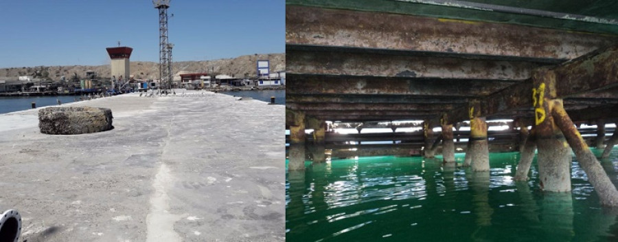 Estado actual del muelle de la Estación Naval de Paita. Foto: Marina de Guerra del Perú.