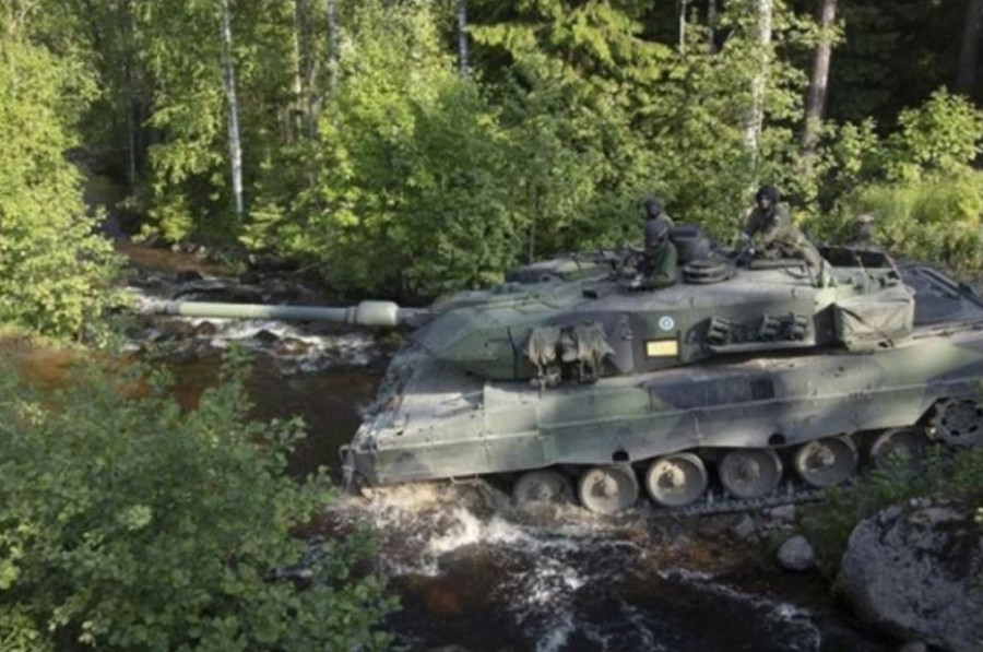 Carro de combate Leopard de la versión 2A6. Ministerio de Defensa de Finlandia