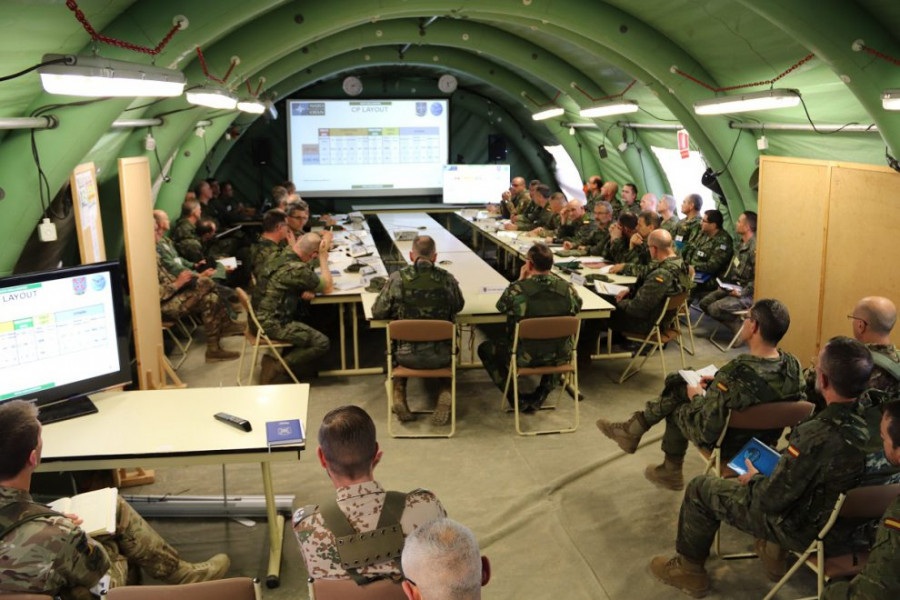 Ejercicio Valiant Jackal del año pasado en la base militar de Bétera. Foto: HQ NRDC-ESP Ejército de Tierra