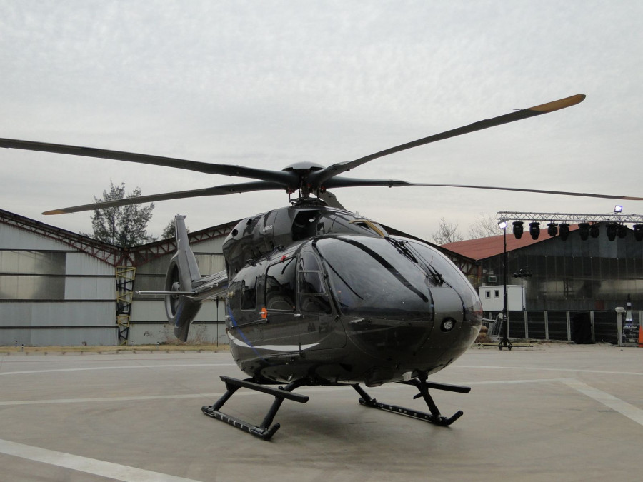 El H145 permanecerá en Chile por seis semanas. Foto: Nicolás GarcíaInfodefensa.com