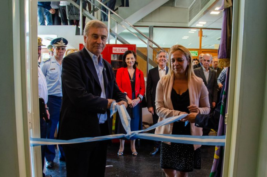 El minitro Aguad en el momento de la inauguración. Foto: Ministerio de Defensa