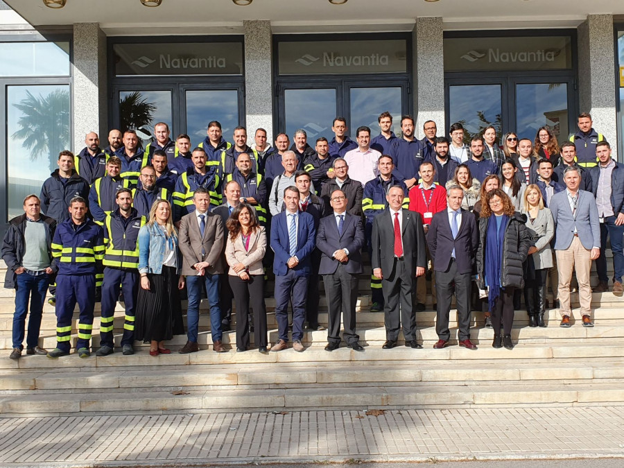 Las nuevas incorporaciones de Navantia frente al astillero de Cartagena. Foto: Navantia
