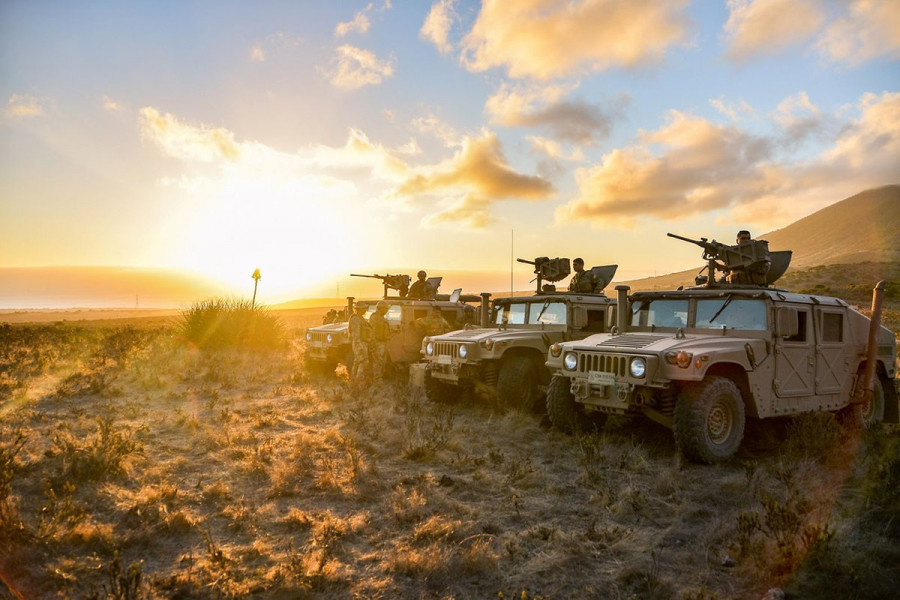 Vehículos tácticos blindados AM General M1151. Foto: Armada de Chile