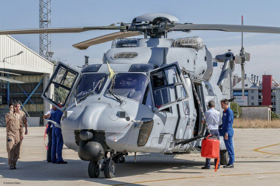 Helicóptero NH90 en la base aérea de Cuatro Vientos. Foto: Ejército del Aire