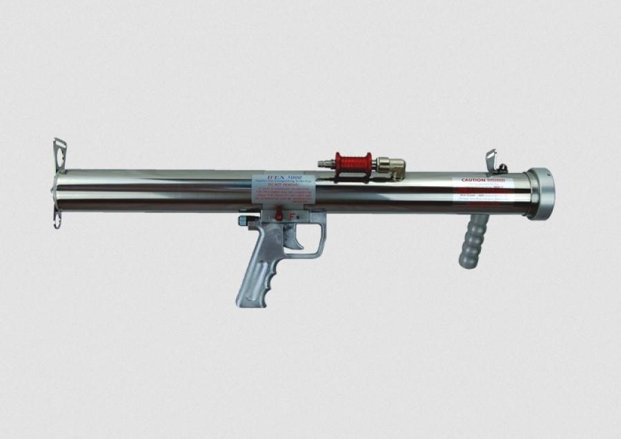 Pistola de extinción por impulsos del sistema IFEX 3000. Foto: IFEX
