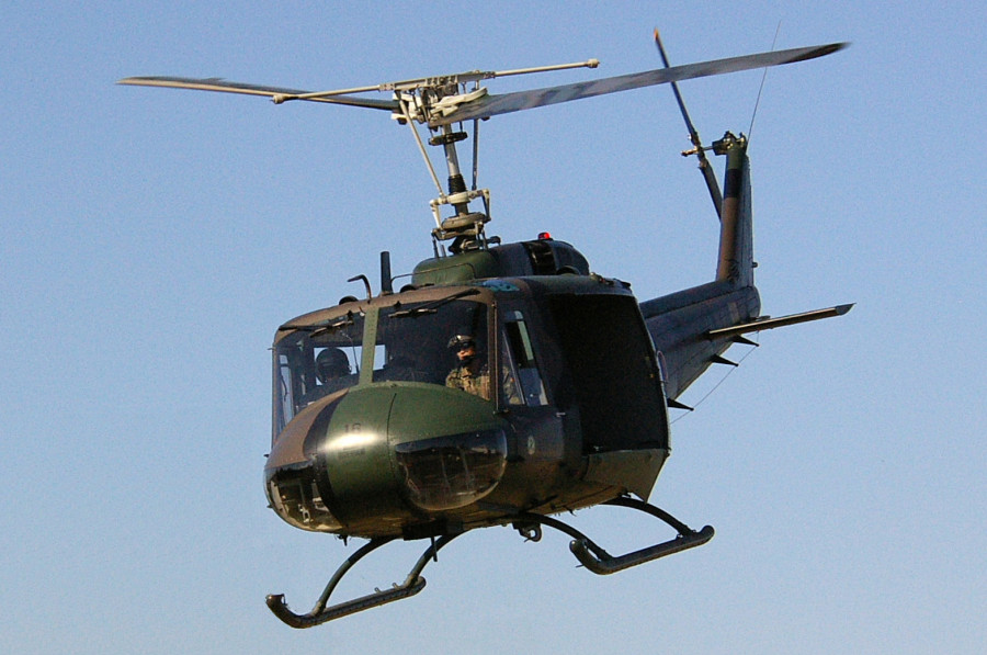 Helicóptero UH-1H Iroquis, conocido popularmente como 'Huey'. Foto: Bell Helicopters.