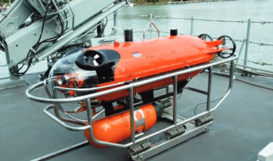 Submarino no tripulado UUV Pluto Plus. Foto: Armada española