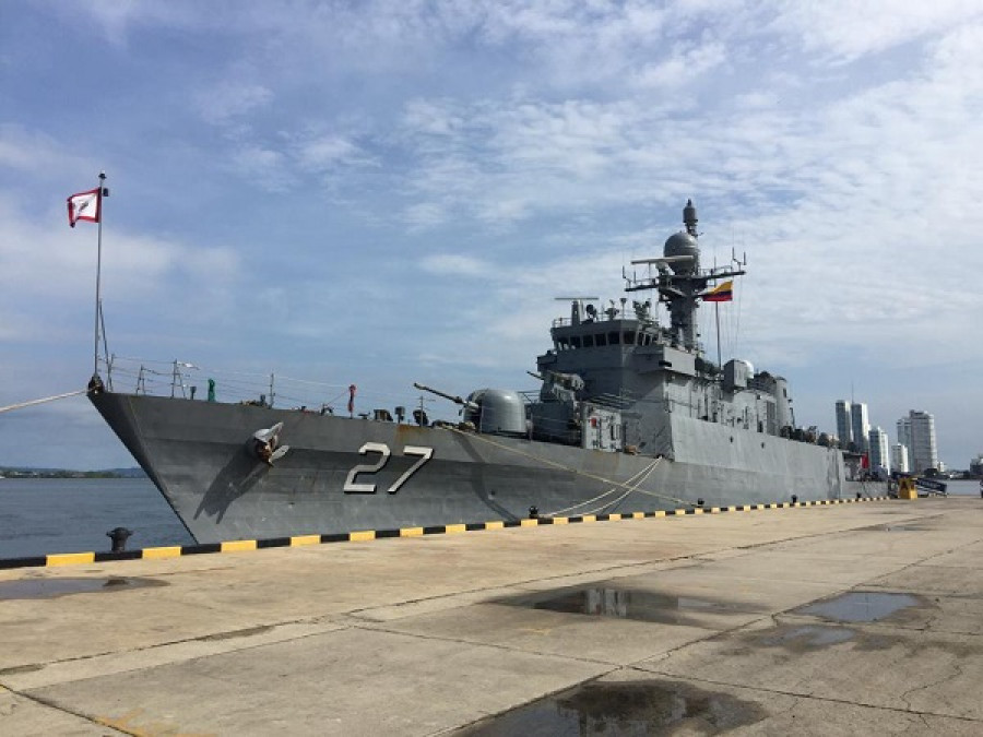 La corbeta BAP Ferré en Cartagena, de regreso del ejercicio Unitas Atlántico 2019. Foto: Embajada de Perú en Colombia.