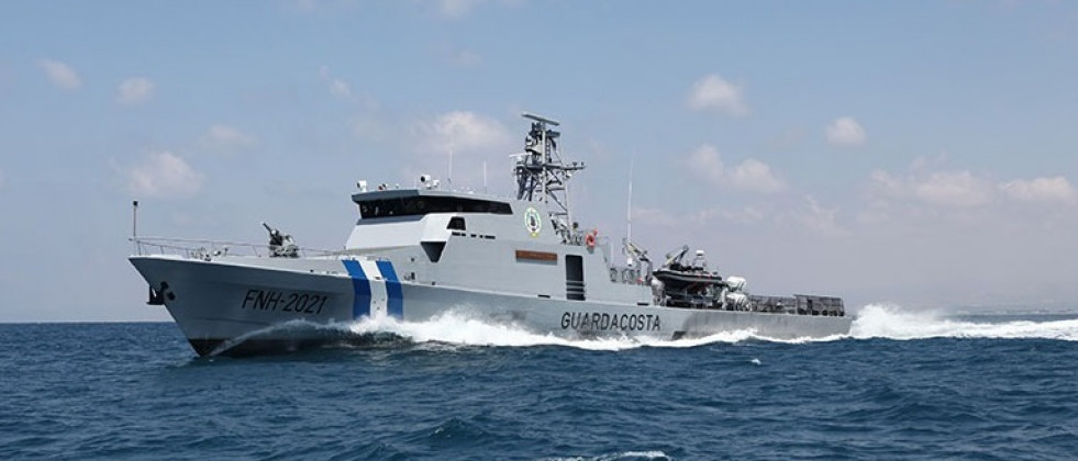 Imagen del OPV-62M construido para la Fuerza Naval de Honduras. Foto: Israel Shipyards Ltd.