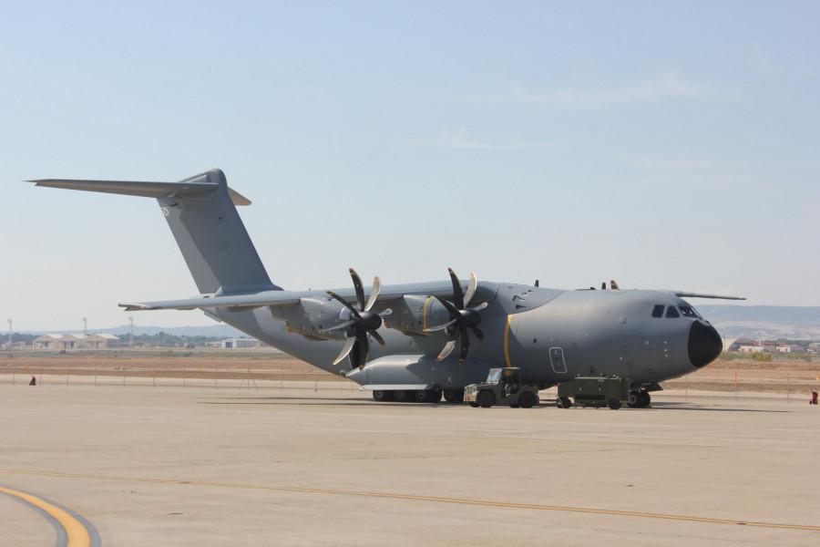 A400M del Ejército del Aire español en la base aérea de Zaragoza. Foto: Infodefensa.com