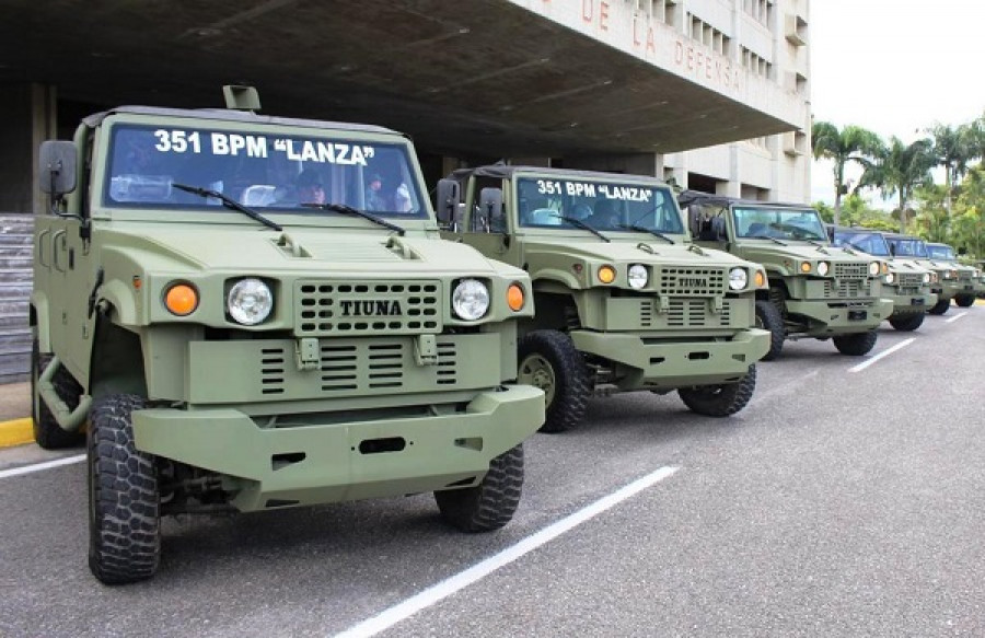 Vehículos tácticos Tiuna del 351 Batallón de Policía Militar General de División José Manuel Lanza´. Foto: Prensa FANB.