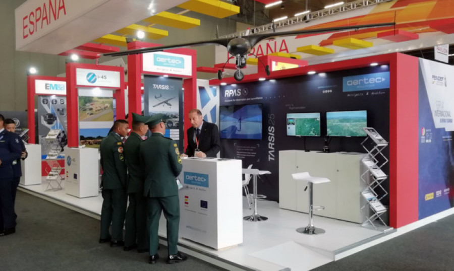 Stand Aertec en Expodefensa. Foto: Aertec Solutions.