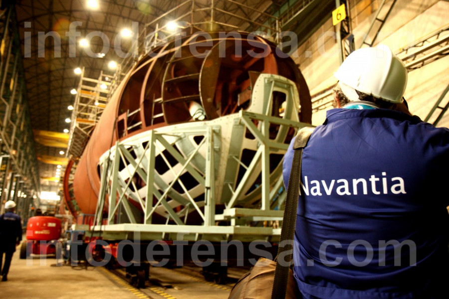 Submarino S-80 en construcción, en los astilleros de Cartagena. Foto: Ginés Soriano Forte  Infodefensa.com