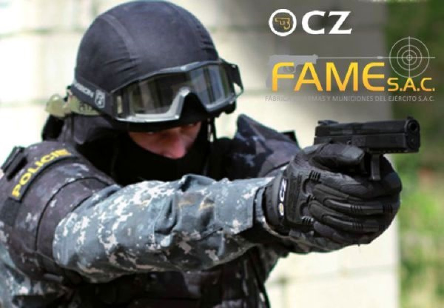 Pistolas CZ de calibre 9x19 que ensambla FAME S.A.C. Foto: FAME