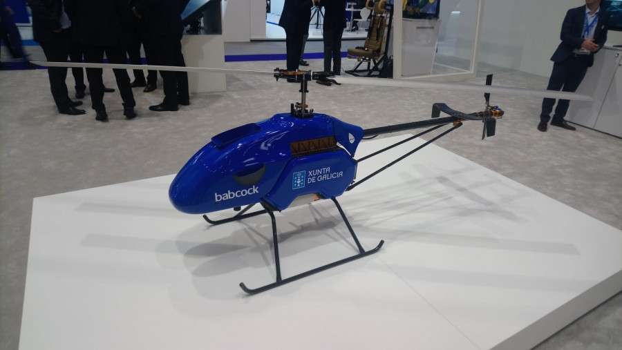 UAV Lua en el estand de Babcock. Foto: B. CarrascoInfodefensa.com
