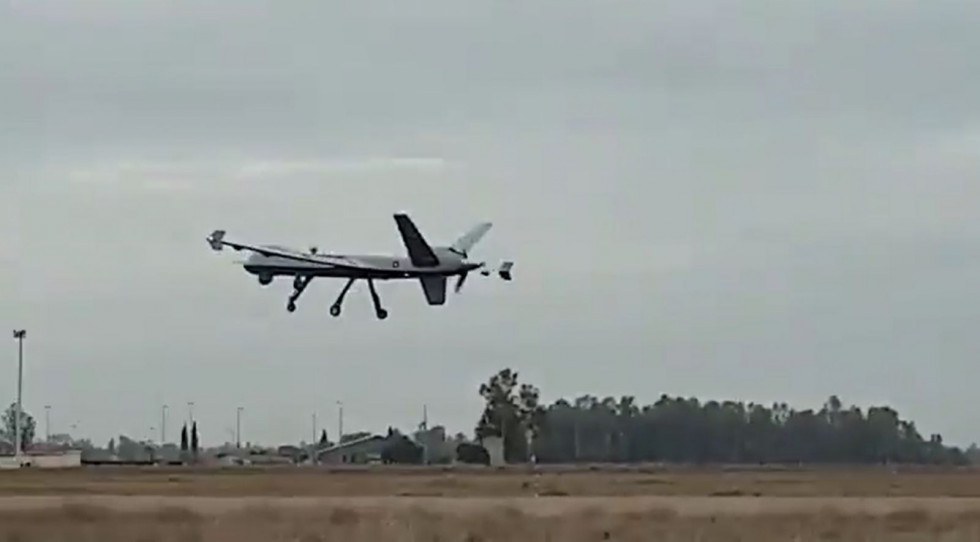 Primer vuelo del Predator en Badajoz. Foto: Ejército del Aire.