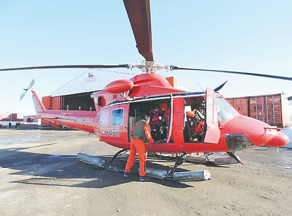 El Bell 412 que realizó la evacuación aeromédica. Fotos: IV Brigada Aérea