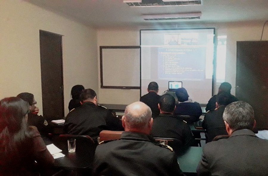 Presentación del  Centro Nacional de Monitoreo Satelital de Buques y Pesca. Foto: Ministerio de Defensa de Bolivia.