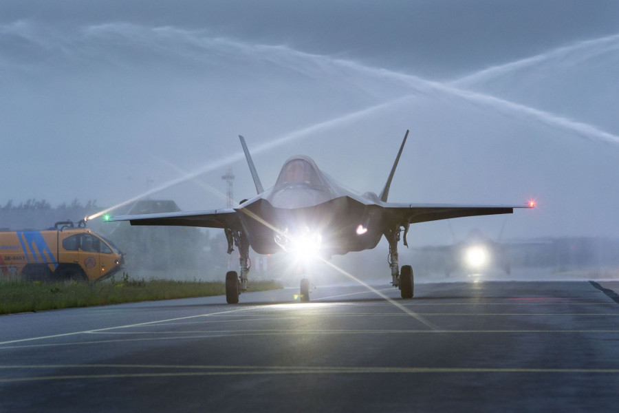 Avión de combate F-35 en suelo neerlandés. Foto: Ministerio de Defensa de Países Bajos