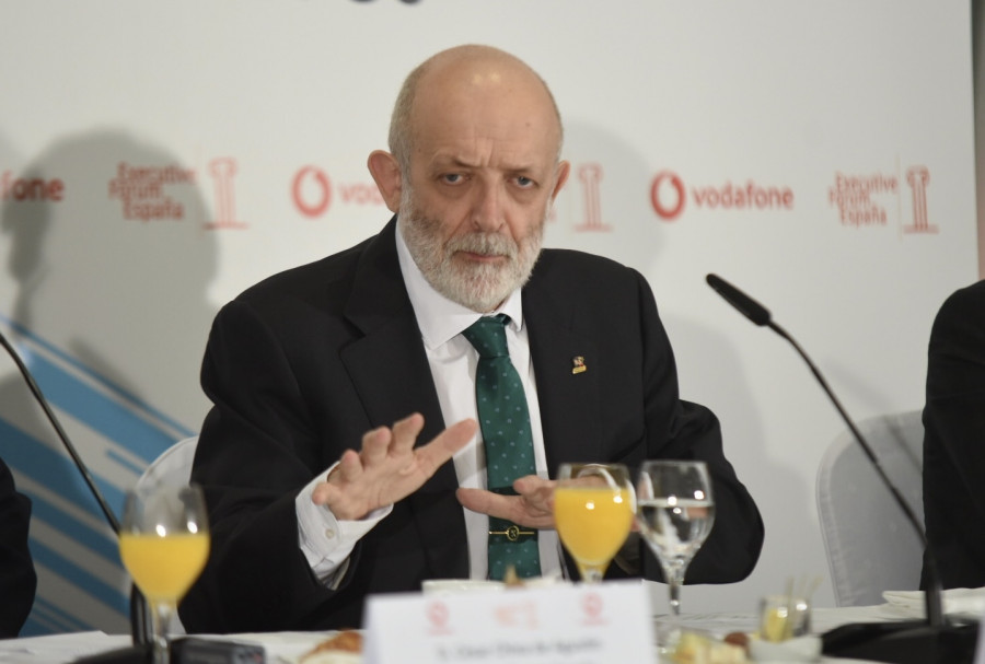 El director general de la Guardia Civil, Félix Azón, durante la conferencia. Foto: Executive Forum España