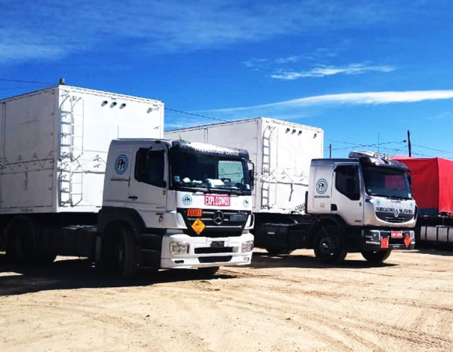 Los camiones que exportaron el Mastermix. Fuente: Fabricaciones Militares